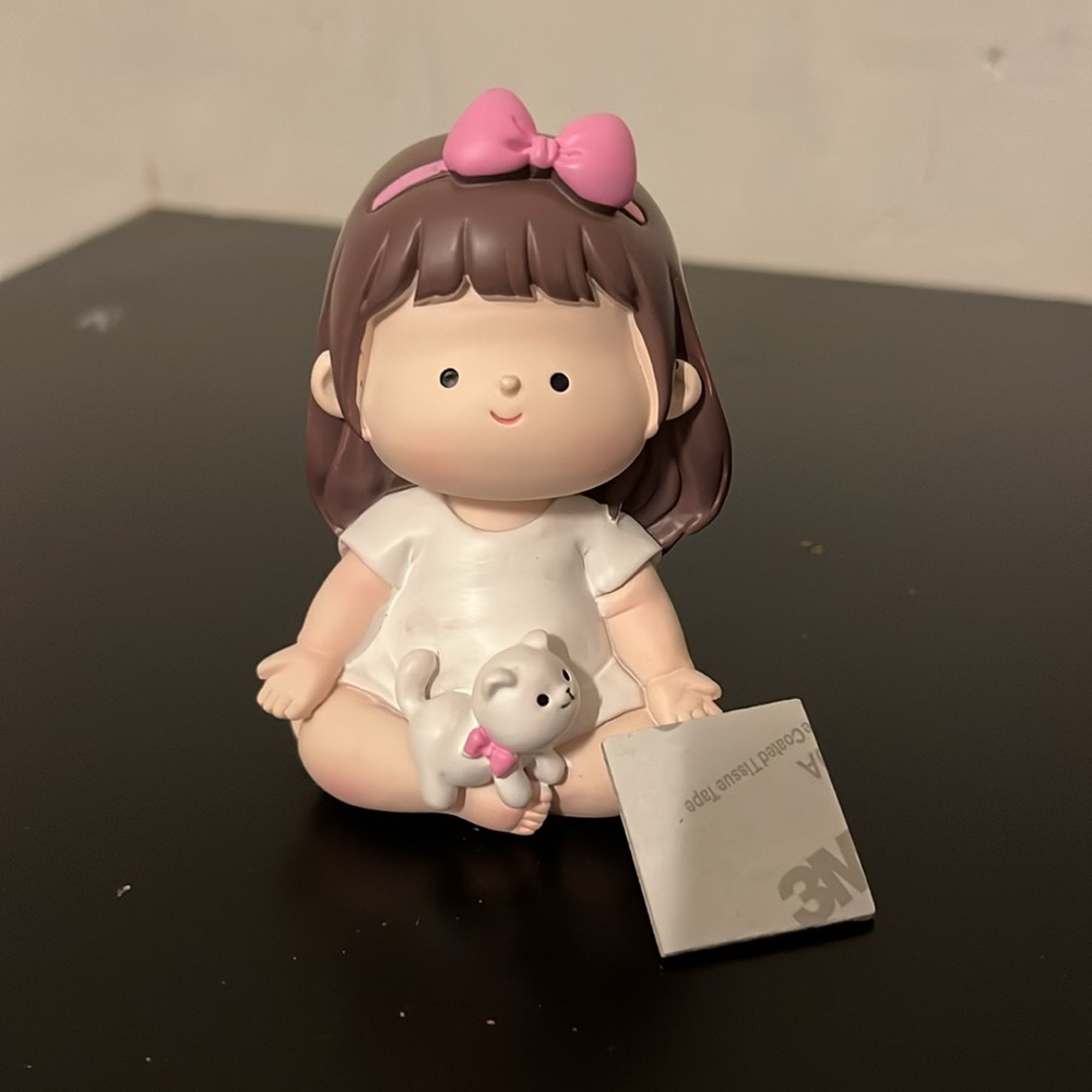 🔥 (5 for 15$) Wood Bobble Head Little Girl